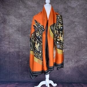 Miss Maria - Orange Women Long Scarf